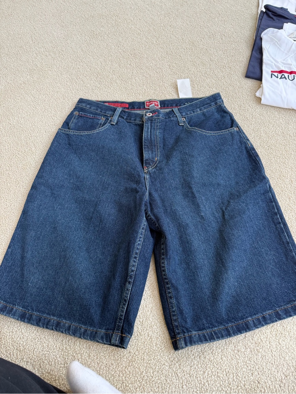 Tommy Hilfiger Men's Dark Blue Denim Jean Shorts